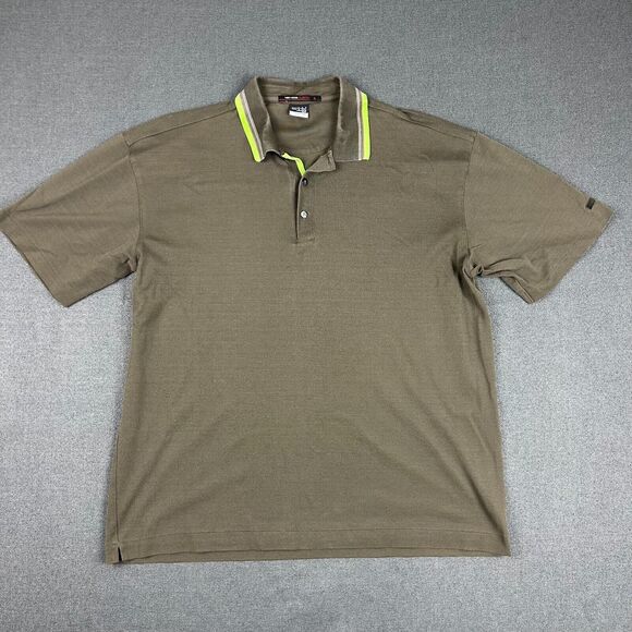 Nike Other - Nike Golf Polo Mens Size Large Tiger Woods Collection Brown Dri Fit Collared